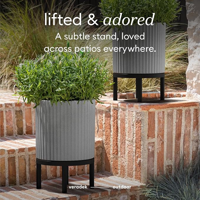Veradek Demi Series Round Planter w/ Stand - Image 9