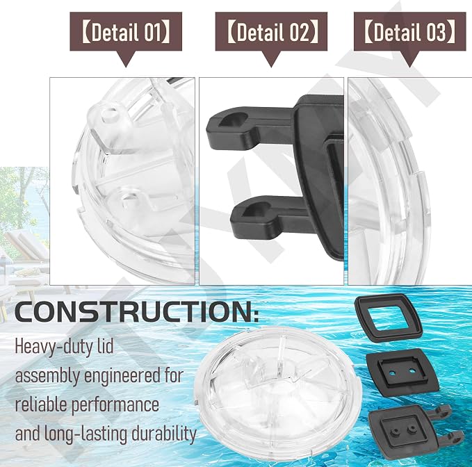 600-7300 Pool Check Valve Swing Valve and Lid Kit | Compatible - Image 3