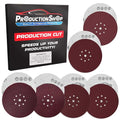 ProductionShop Premium 9" Red 9-Hole Pattern Sanding Discs, 30 Disc Variety Pack by ProductionShop