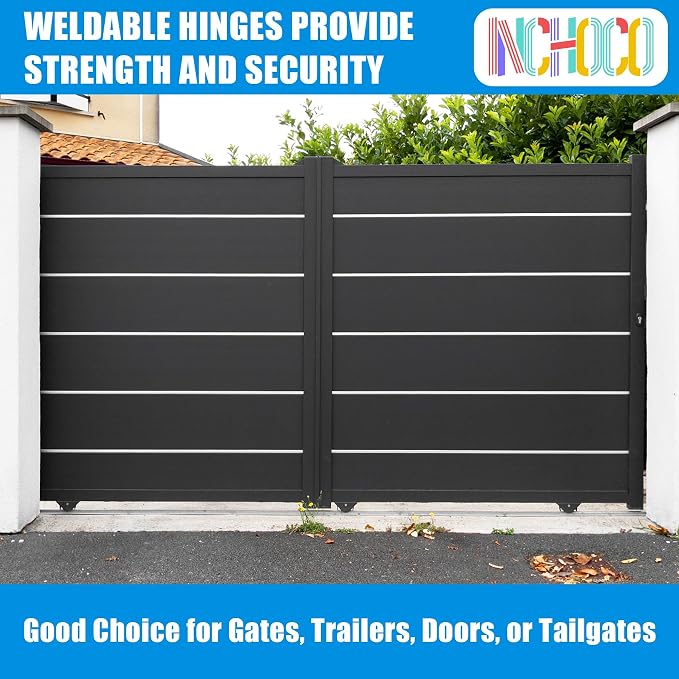 Weld On Hinges Extra Heavy Duty 4.4" x 4" Weldable Metal Butterfly Hinges Solid - Image 6