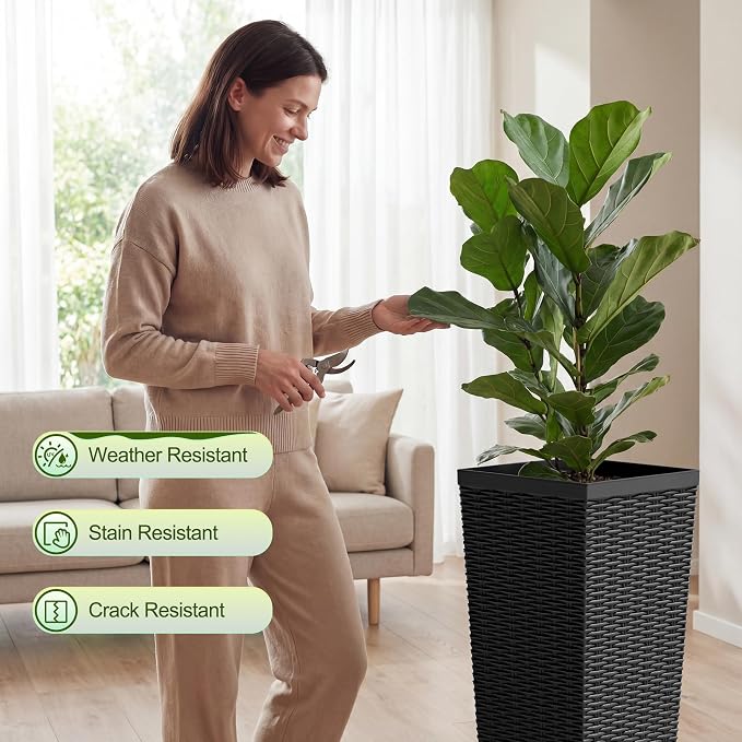 Devoko Resin 30'' Tall Planters - Image 7