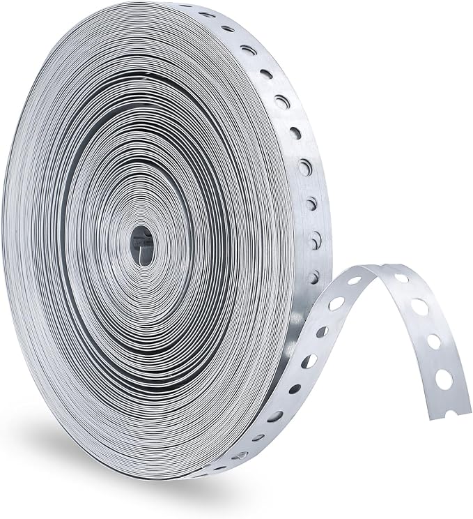 100 Feet 24-Gauge Galvanized Metal Pipe Strap, Galvanized Hanger Straps - Image 9