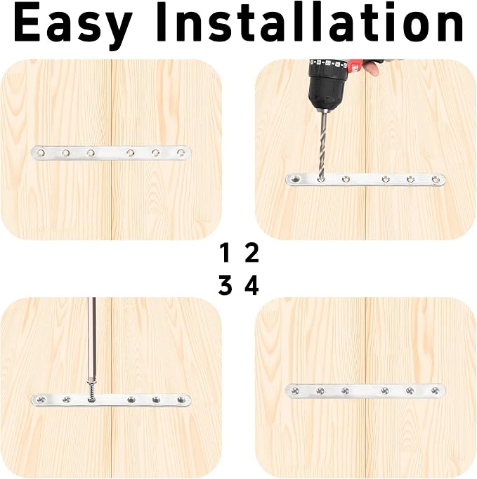 7.6 Inch Stainless Steel Straight Brace, Flat Straight Support, Repair Fixed - Image 6