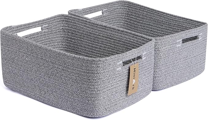 MiniArk Large Storage Baskets for Shelves, Baby Nursery, Toy Baskets Box by MiniArkStorageBasketsHome