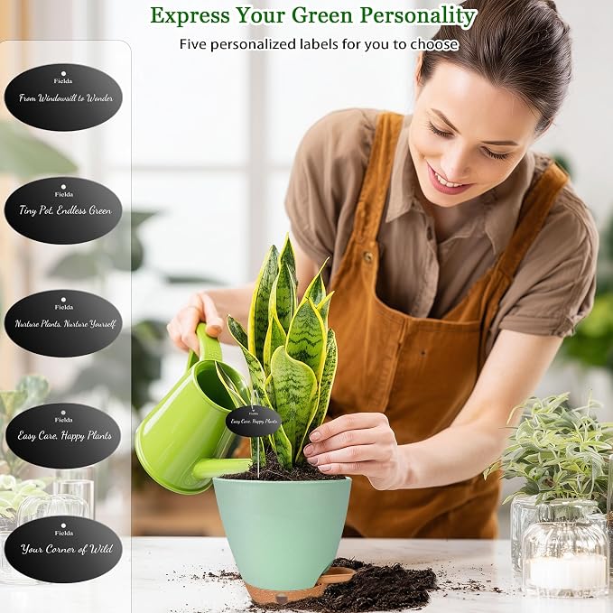 Self Watering Pots for Inoor Ourdoor Plants 8/7/6.5/6/5" Plastic Planters | - Image 9