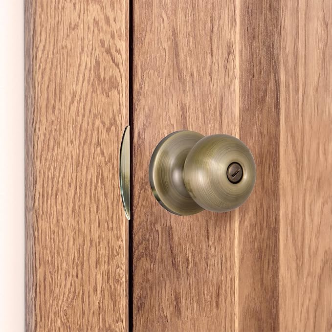 Design House Pro Series Deadbolt Strike Plate, Antique Brass | Surface - Image 4