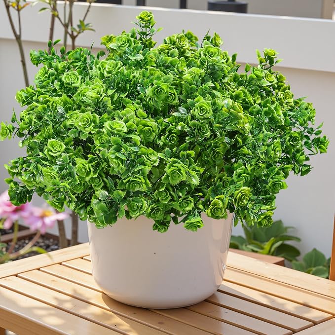 Artificial Plants for Outdoors Outside Spring Summer Decoration, 12 Bundles - Image 9