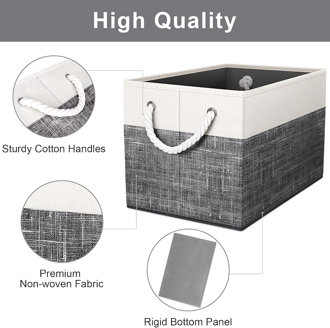 Storage Bins 4-Pack, Foldable Storage Baskets - Image 3