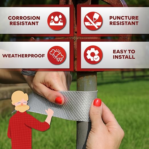XFasten Super Waterproof Aluminum Butyl Tape, 2-Inch x 33-Foot, Aluminum Foil - Image 3