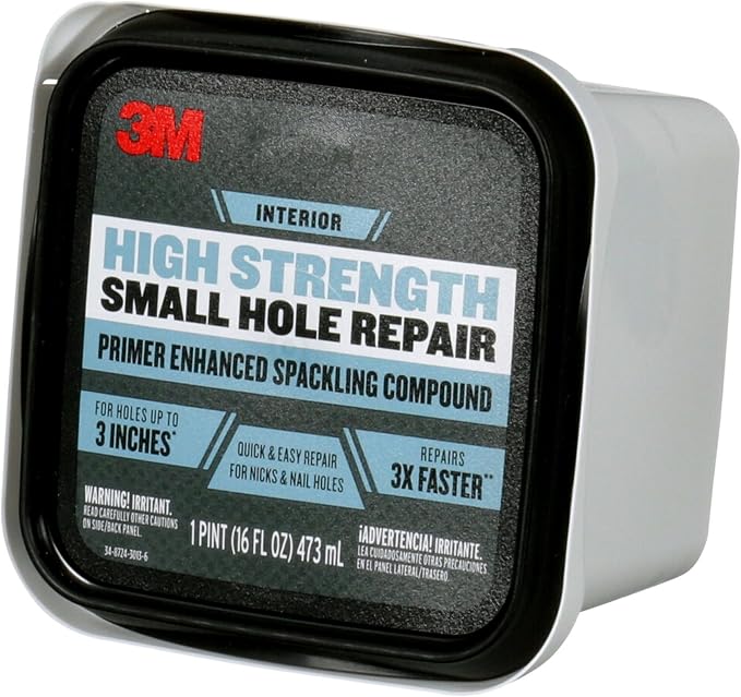 3M High Strength Spackling Compound, 16 oz., Small Hole Repair Primer Enhanced - Image 8