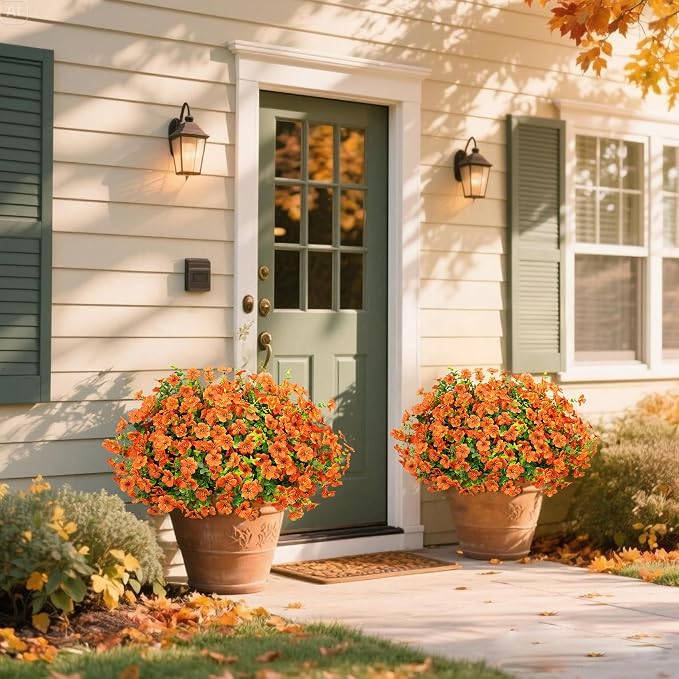 24 Pcs Artificial Fall Flowers Fake Mums - Image 4