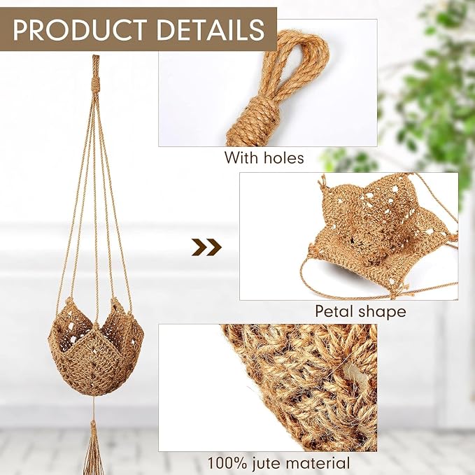 Shappy 3 Pack Boho Macrame Plant Hanger - Image 5