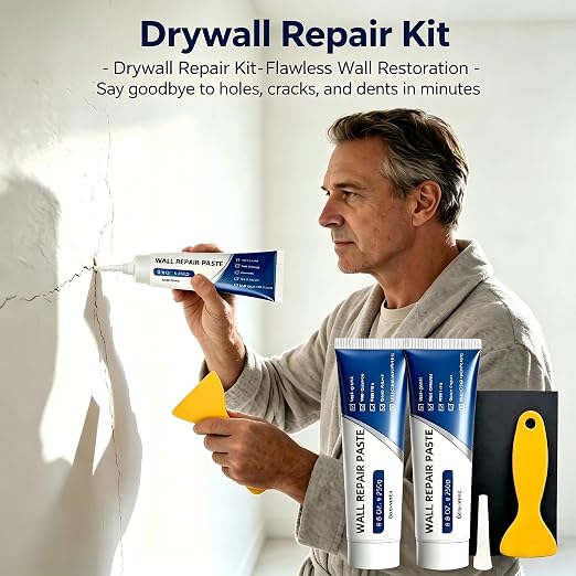 2 PCS Drywall Repair Kit with Scraper, 2026 Upgrade Wall Repair Paste Tube - Image 4