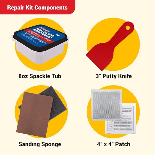 MaxPatch® Drywall Repair Kit, 4-Piece Set – Includes Self-Adhesive Aluminum - Image 2