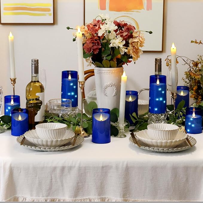 NURADA Flickering Flameless Candles: LED Pillar Candles - Image 5