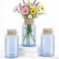 3 Pack Mason Jar Vases for Centerpieces, Wide Mouth Mason Jars by LEYIQU
