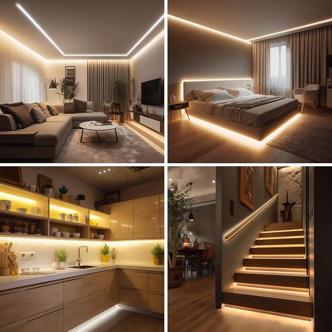 Pandery COB LED Strip, LED Strip Lights 3M/9.84ft, Touch Dimmable LED Strips - Image 6