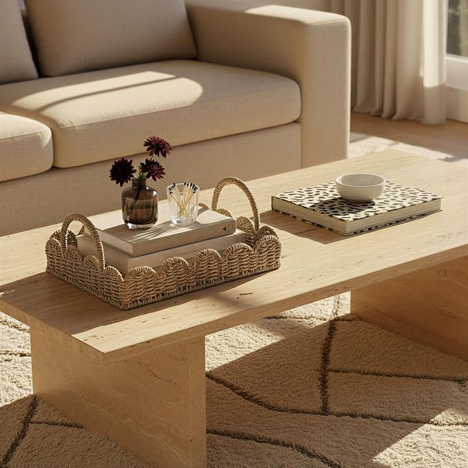 Household Essentials Seagrass Decorative Tray - Image 6