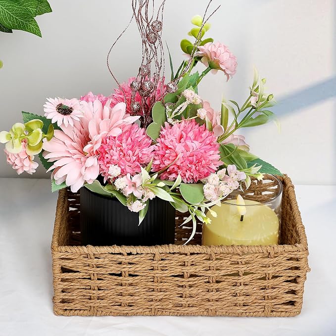Hot Pink & Rose Gold Artificial Flowers Table Centerpieces | Set of 6 Pre-made - Image 6