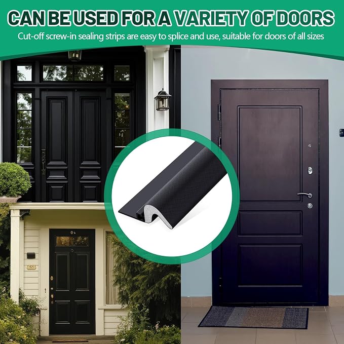 Yuntau 10 Pcs Screw on Door Weather Stripping 42" 36" Exterior Door Weather - Image 6