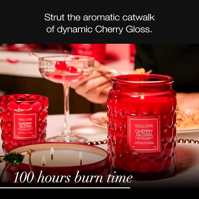 VOLUSPA Cherry Gloss 18 oz Scented Coconut Wax Candle - Image 5