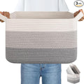 OIAHOMY Woven Storage Basket, Cotton Rope Baskets by MasterofSpaceOptimization
