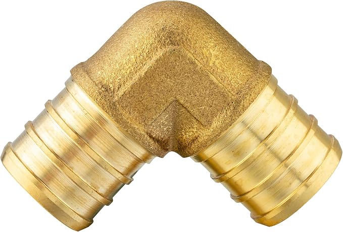 EFIELD 3/4" Barb Pex Brass Crimp Fittings Combo | 20 Pieces each: Tee, Elbow - Image 2