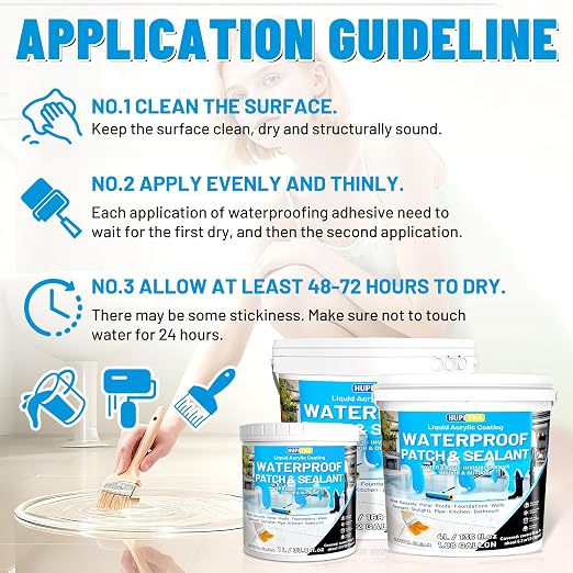 Waterproof Sealant, Liquid Invisible Waterproof Agent 4L | Transparent - Image 3