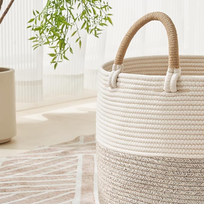 KAKAMAY Large Blanket Basket - Image 2