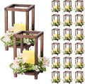 VEVOR 20 Set/60 Pcs Wooden Wedding Lantern Centerpiece, Includes 20 Wooden by VEVOR