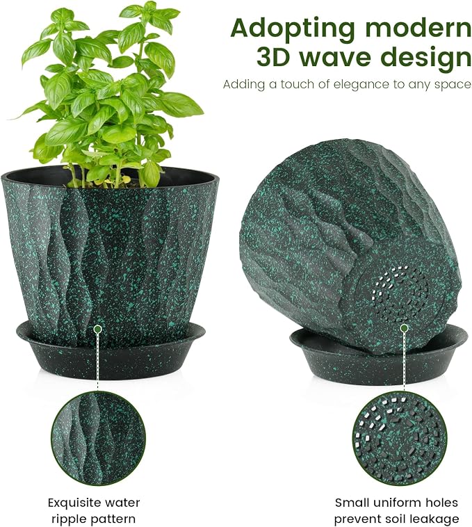 Meowell 7/6.5/6/5.5/5/4.5/4 inch Plant Pots - Image 4