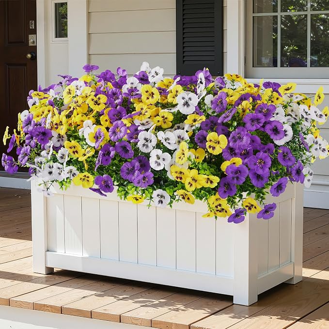 Alupssuc 48 Bundles Artificial Flowers UV Resistant by Alupssuc