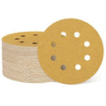 HARFINGTON 150Pcs 5Inch Sanding Discs 60Grit Yellow Aluminum Oxide 8 Hole | by HARFINGTON