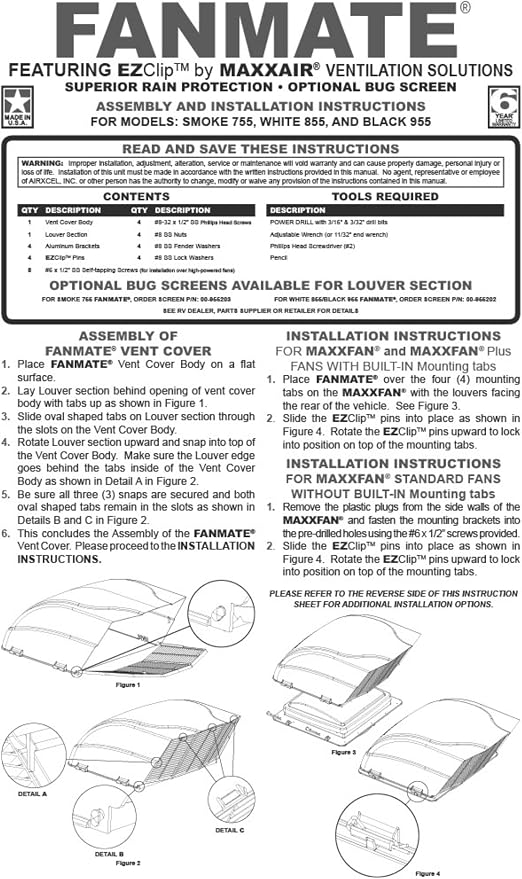 MAXXAIR Maxx I+ Vent Cover for RV Roof Vents - Image 7