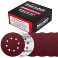 ProductionShop Premium 5" Red 8-Hole Pattern 600 Grit Sanding Discs, Box of 50 by ProductionShop