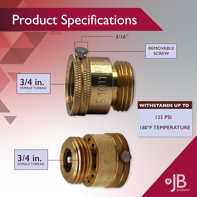 Vacuum Breaker 3/4 Inch Solid Brass Hose Bib Backflow Preventer - Image 6