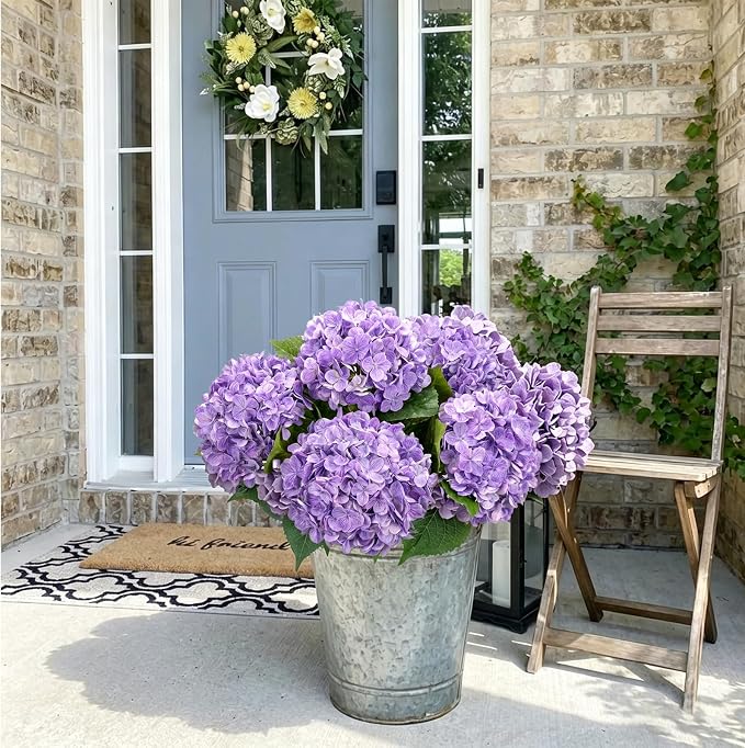 Hydrangea Artificial Flowers, 21in Real Touch Artificial Hydrangea Flowers - Image 6