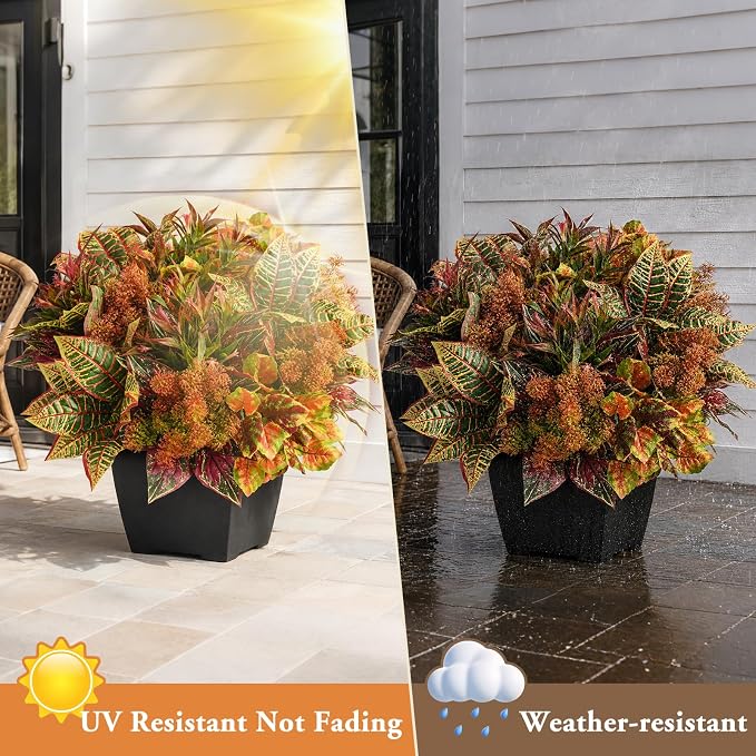 Fall Flowers Artificial for Outdoors, Fake Flowers Fall Greenery for Outside - Image 7