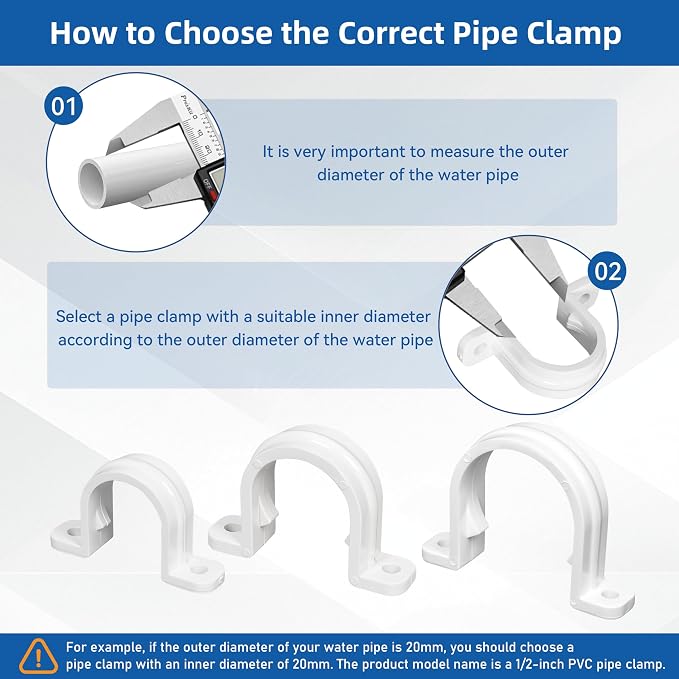 20 Set PVC conduit pipe strap clamps Φ20 MM - Image 7