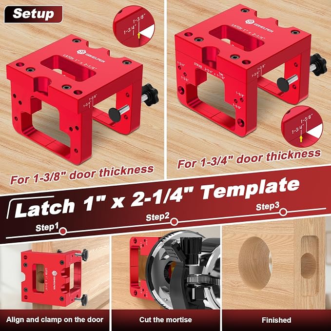 Door Latch and Strike Plate Mortise Tool - Image 3