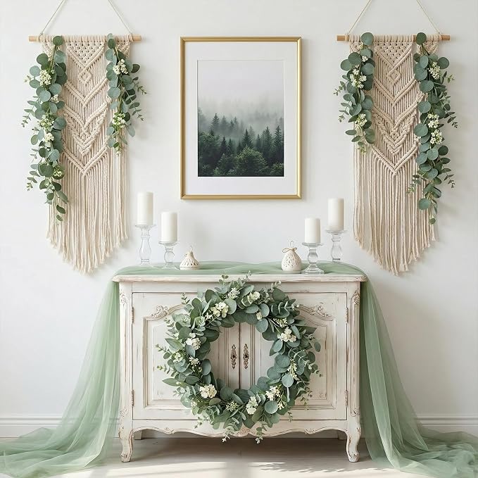 lovemoon 130 Pcs Artificial Mixed Eucalyptus Stems Bulk, 5 Kinds of Faux - Image 9
