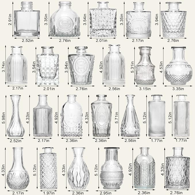 Arme Glass Bud vases in Bulk，Small Glass Flower Vase - Image 3
