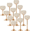 Gold Crystal Candle Holders Candlestick Holders by Unknown