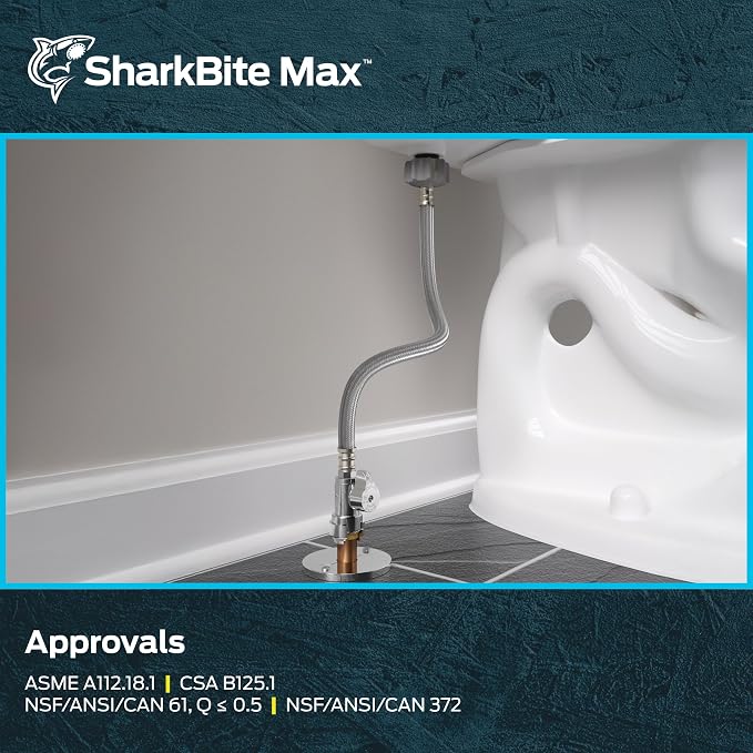 SharkBite Max 16 In. Stainless Steel Braided Toilet Connector - Image 6