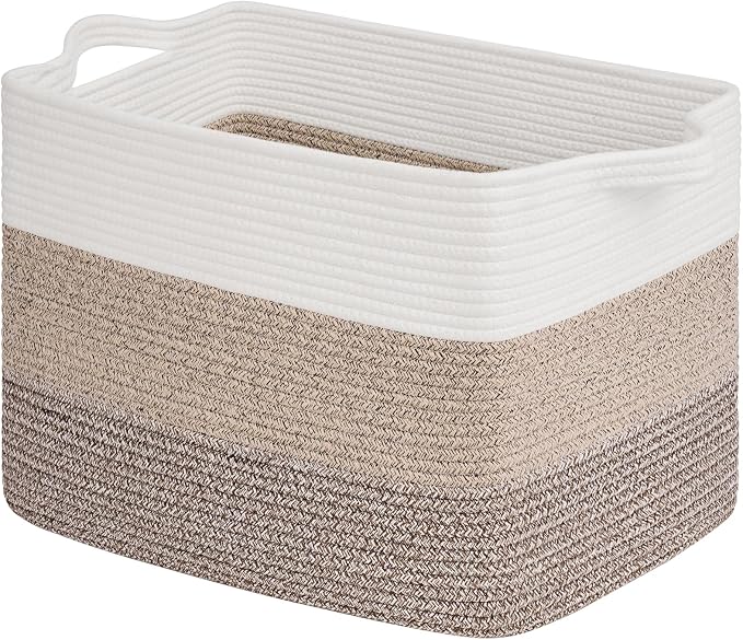 Goodpick 50L Large Woven Storage Basket, Gradient Brown | Decorative Gift Basket by Goodpick