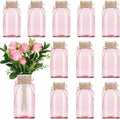 12 Pack Mason Jar Vases for Centerpieces, Wide Mouth Mason Jars by LEYIQU