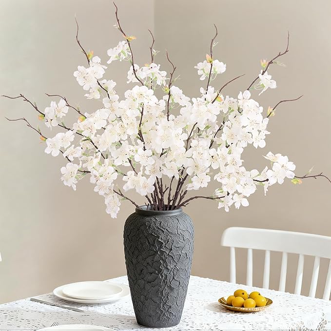 INXUGAO Artificial Cherry Blossom Branches Decor 12 PCS Fake Flowers Indoor | by INXUGAOArtificialFlowers