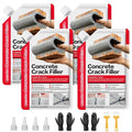 Concrete Crack Filler 4-Pack 4.4LB Grey | Self-Leveling, High Elasticity Cement by CtopoGo