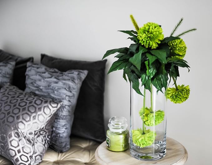 WGVI Quality Thick Weighted Clear Cylinder Glass Vases, Flower Arrangement - Image 5