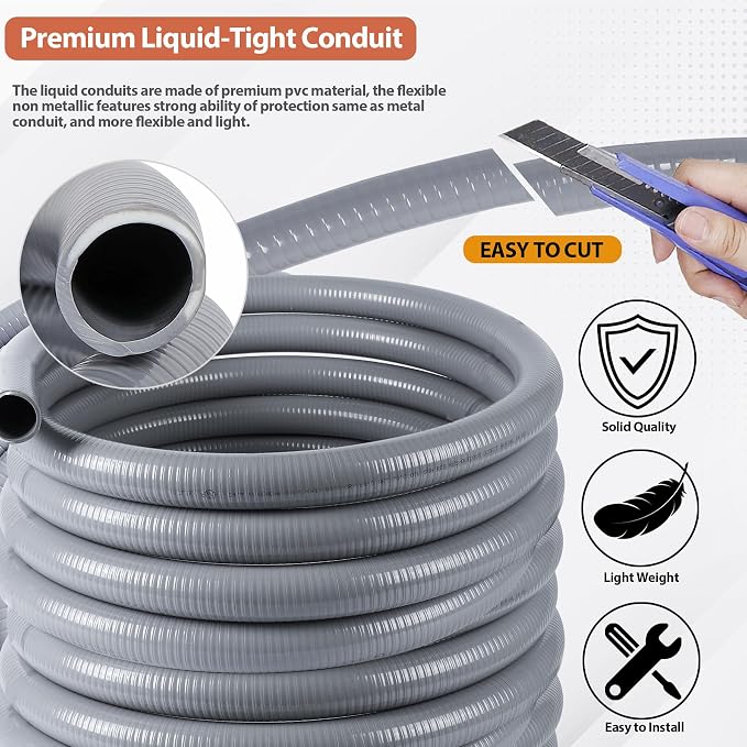 Liquid-Tight Conduit 1-1/4 inch 25ft w/UL Certification | Flexible Electrical - Image 3